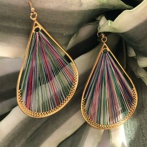 Peruvian style handwoven earrings